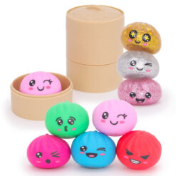Toyland® Pack Of 3 - Mini Stackable Squishy Bao Dumplings - Cute Fidget Toy