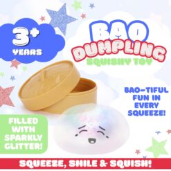 Alternative view of Toyland® Light Up Squishy Bao Dumpling Sensory Fidget Toy with Plastic Steamer Box - Squeeze Toys for Kids - Ages 3+