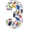 Toyland® 66cm (26”) Sesame Street™ Number Foil Balloon - Kids Party Balloons - Party Decoration, Air or Helium, Self Sealing