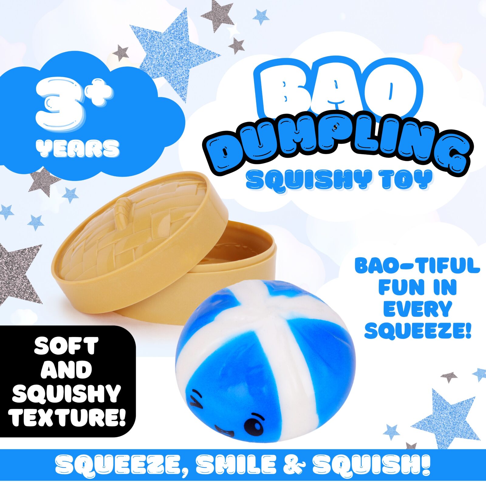 Toyland® Scotland Flag Squishy Bao Dumpling Sensory Fidget Toy, Squeeze Toy - Image 5