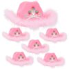 Toyland® Pack Of 6 - 38cm (15") Pink Cowboy Hats