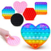 Toyland® Fidget Toy Bundle - Pack Of 4 Bubble Pop Sensory Fidget Toys | Designs Chosen At Random 4 Designs Available: Square, Circle, Hexagon & Heart - Multiple Colours Available - Sensory Toys