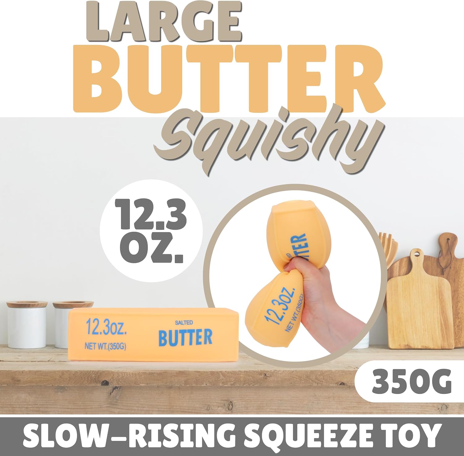 Toyland® 12.3oz (350g) Large Slow Rising Squishy Butter - Sensory Squeeze Toy - Image 9