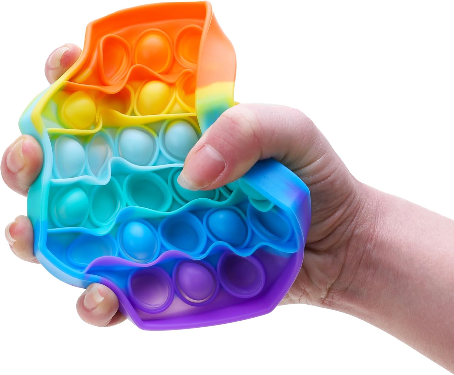 Toyland® Fidget Toy Bundle - Pack Of 4 Bubble Pop Sensory Fidget Toys | Designs Chosen At Random 4 Designs Available: Square, Circle, Hexagon & Heart - Multiple Colours Available - Sensory Toys - Image 3