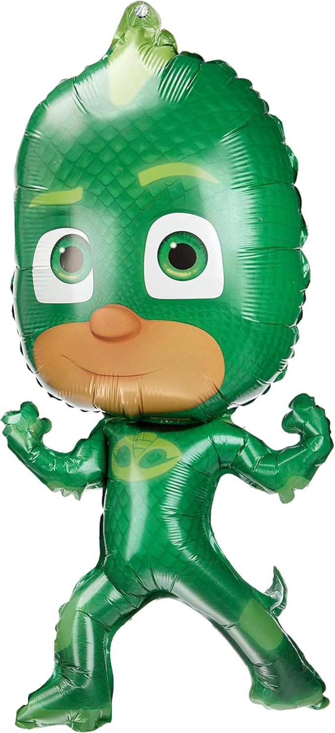 Toyland® Pack of 4-PJ Masks Balloons - Owlette, Catboy, Gekko & Round Foil Kids Character Party Decorations - Image 4