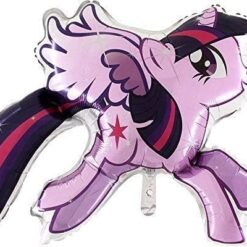 Alternative view of Pack Of 3 My Little Pony Character Foil Balloons Sizes - Twilight Sparkle 75cm (30") , Rainbow Dash 81cm (32") Pinkie Pie 66cm (26") - Kids Birthday Party Decorations