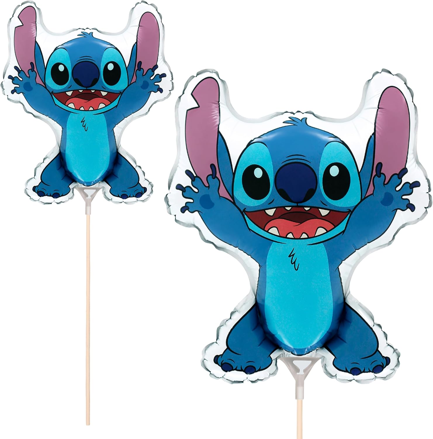 Pack Of 20 Stitch & Angel Mini Balloons - Re-Usable Sticks & Cups - Image 6